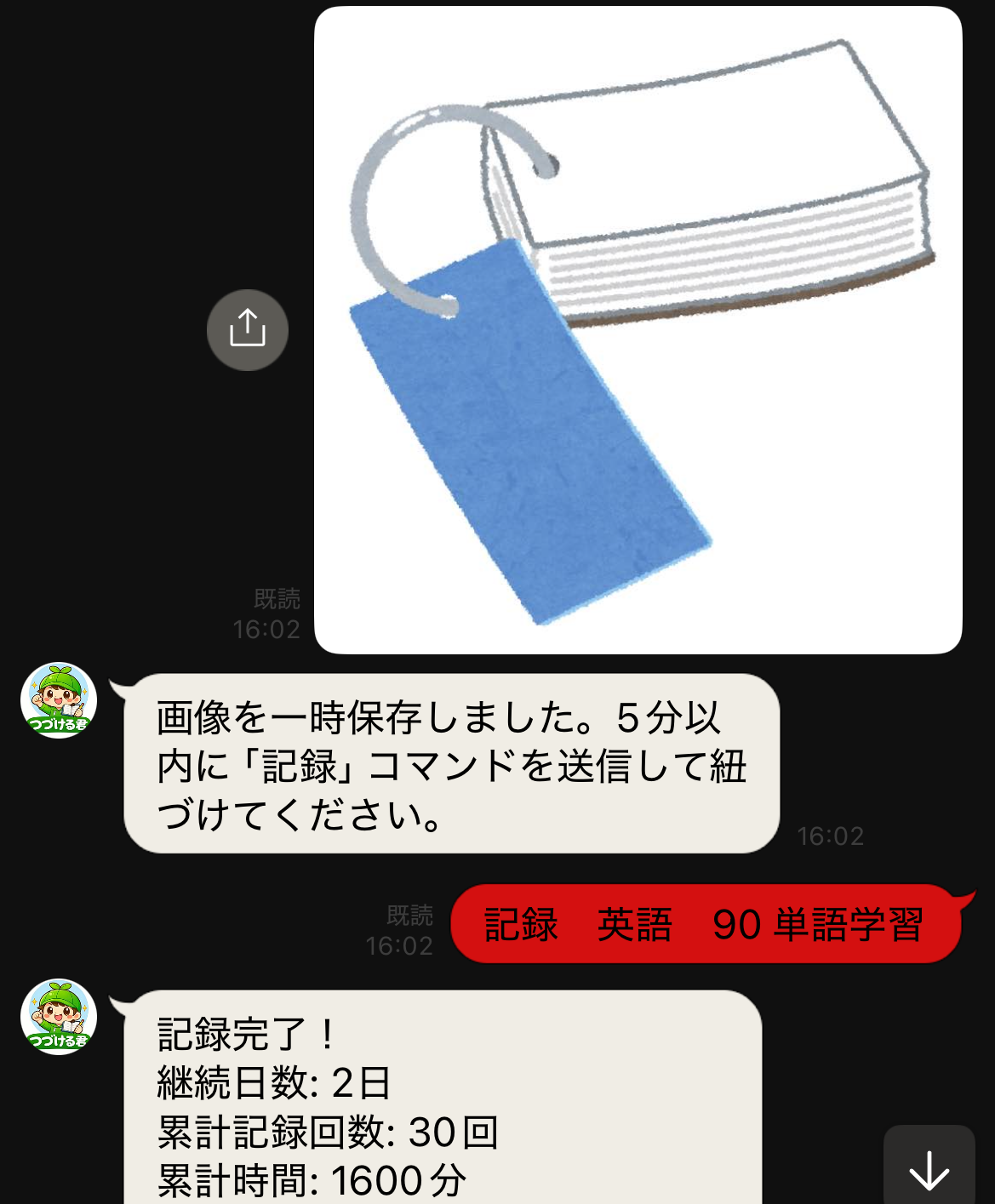 LINEで記録